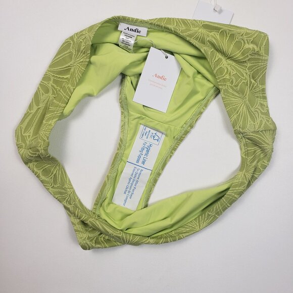 Andie Swim The Molokai Top & The Bikini Bottom Size XL Textured Floral Daiquiri - Picture 12 of 16